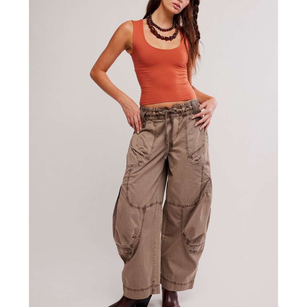 Free People Rust Orange Scoop Neck Ribbed Tank - Picture 5 of 6